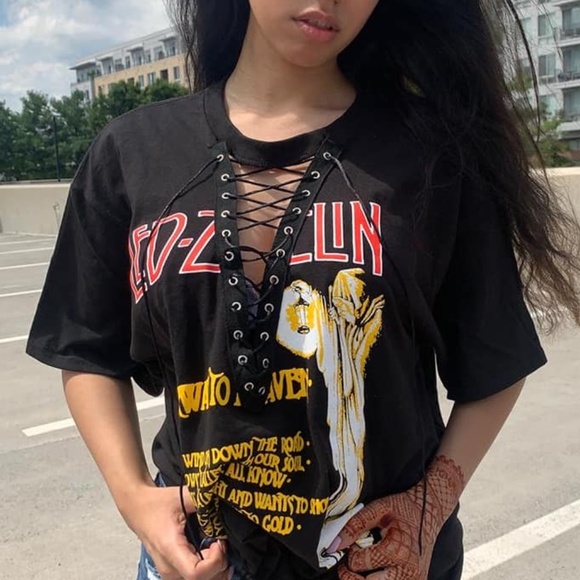led zeppelin lace up top - Picture 4 of 4